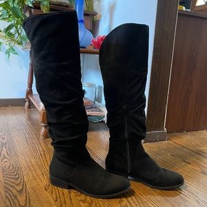 suede knee high boots